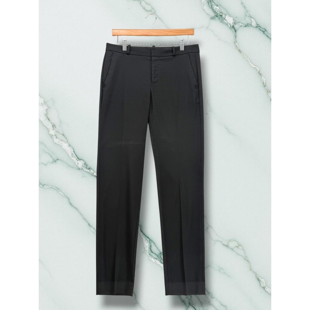 Banana Republic Ryan Slim Straight Black Professional Trousers Size 4 Tall